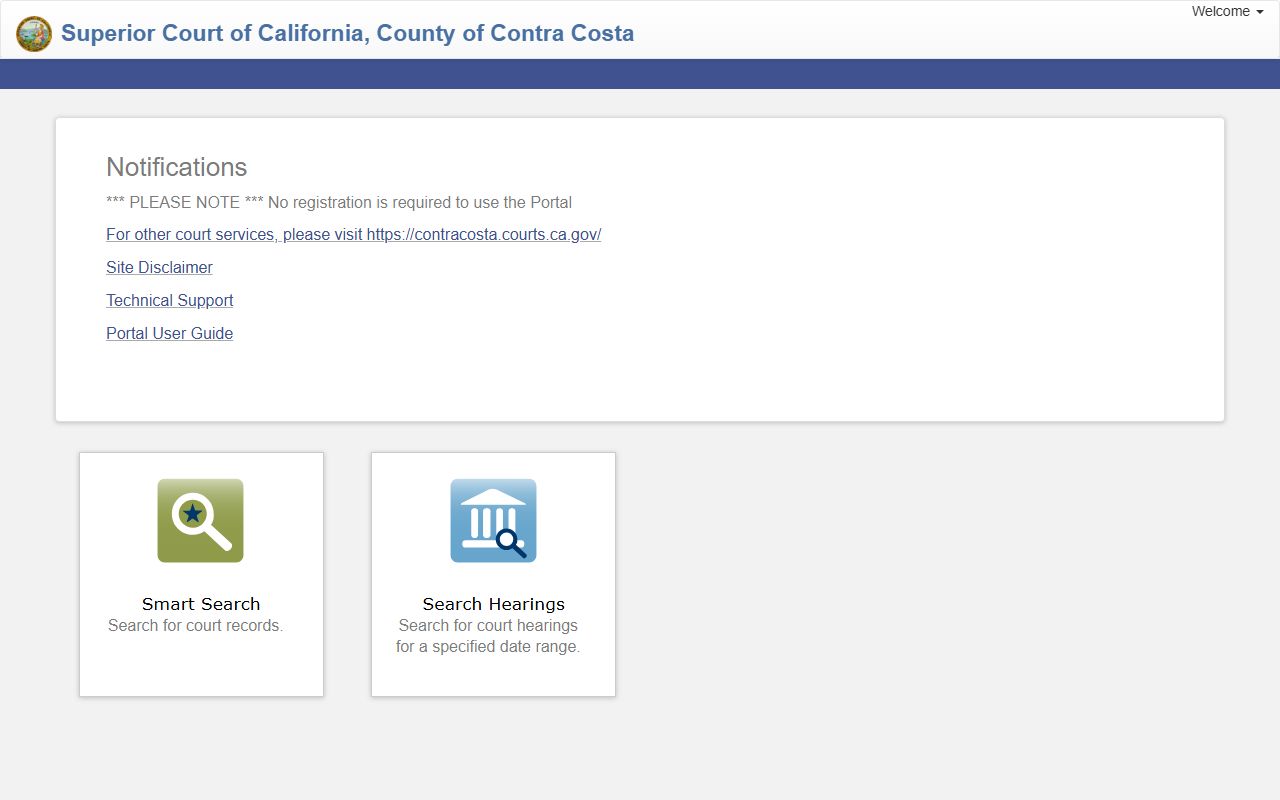 Contra Costa County online court portal